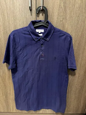 US Polo Assn polo blue Men Size M, slim fit, 60 AED