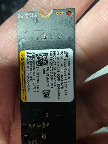 Micron 240 NVME M.2 SSD