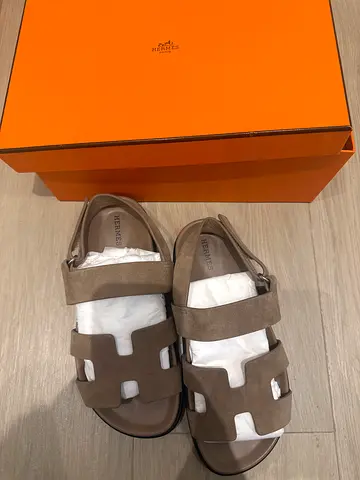 New Hermes’ sables women's designer leather sandals (boxed) - size37.5 available