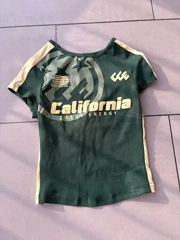 Green California Club Energy Short Sleeve Sports T-shirt, Size S