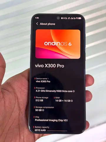 Vivo X300 Pro (Zeiss) - Good Condition,8 Month Warranty 0 Scratch 512GB full box ante bill available