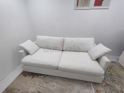 Neat and clean crate and barrel sofa