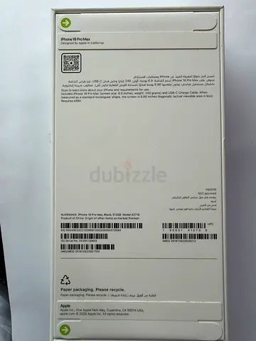 Iphone 18 pro max 512gb black