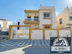 Furnished villa for rent in Al-Yasmeen, featuring 5 master bedrooms, a majlis, a living area, and a