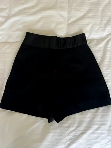 Black High-Waist Tailored Women's Shorts - Size Unknown