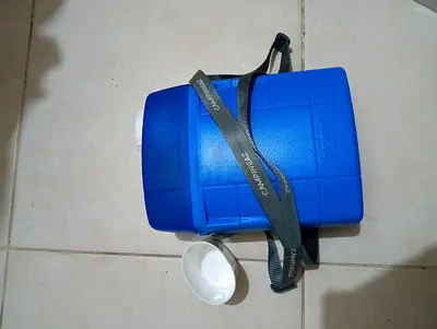 Blue CamelBak-style Sports Water Cooler Jug with Strap