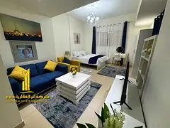 Luxury second-occupancy studio with separate kitchen and open view. Fully furnished. ✨ Ajman, Jasm