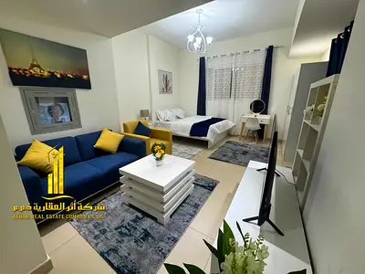 استوديو فاخر ثاني ساكن بمطبخ منفصل مع اطلاله مفتوحه. مفروش بالكامل✨عجمان ابراج الياسمين . للإيجار الشهري.الإيجار يشمل الفواتير والإنترنت وموقف