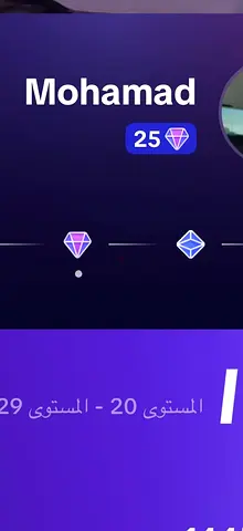 Gaming account with username Mohamad (level progress shown)
