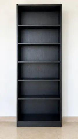 Black 6-Shelf Bookcase / Display Unit – Excellent Condition