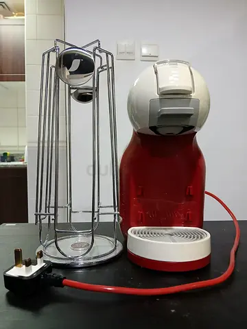 Compact Single-Serve Capsule Coffee Machine with Pod Holder