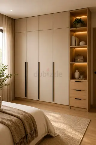 Modern Wardrobe with Shelves and Drawers