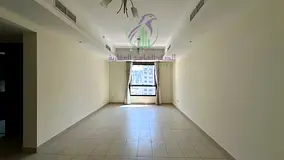 Two bedroom apartment for annual rent in Al Mamzar with free AC parking gym and pool spacious layout
