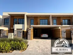 Villa for rent in Azha community: 4 master bedrooms, a living area, 5 bathrooms, and central air con