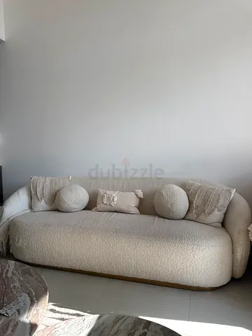 Cream 3-Seater Sofa - Recently Paid AED 3000