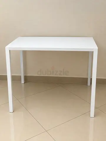 Simple white rectangular dining/work table - good condition