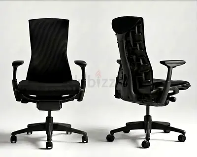 Herman Miller Embody Ergonomic Black Mesh Office Chair with Adjustable Arms and Lumbar Support