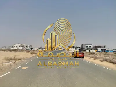 Corner residential land for sale in Sharjah, Tilal City, Al Suyoh suburb, opposite the park. Freehold ownership for all nationalities.