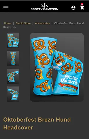Scotty Cameron Oktoberfest Brezn Hund Putter Headcover (Blue) - new limited edition