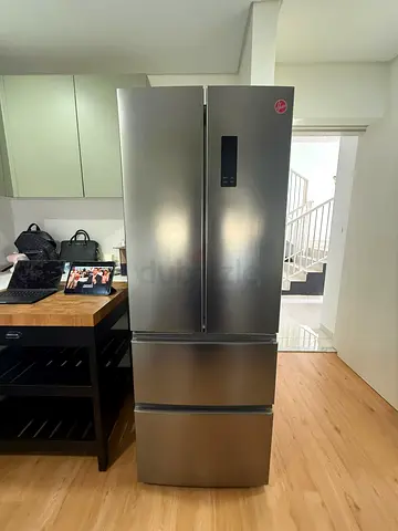 Hoover Stainless Steel French Door Refrigerator with Bottom Freezer - Good Condition