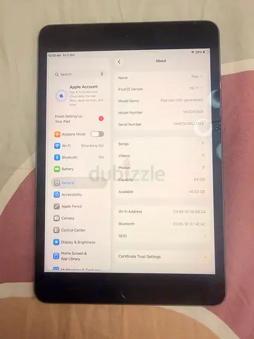 iPad Mini 5. 64 gb like a new