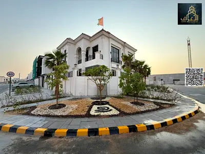 Corner Villa with 5 Master Bedrooms, Pool & Roof in Al Yasmeen