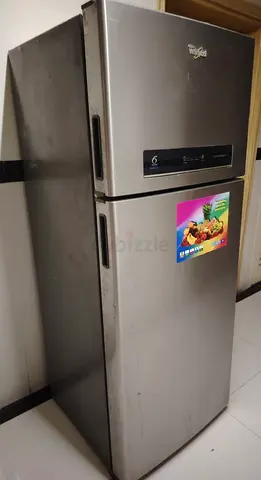 Whirlpool Silver Double Door Fridge - Good Working Condition.