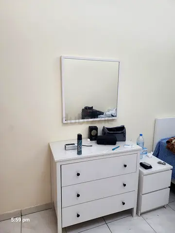 Dressing table and mirror