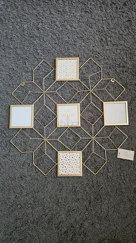 Brand new gold mesh photo frame, 50 × 50 cm.