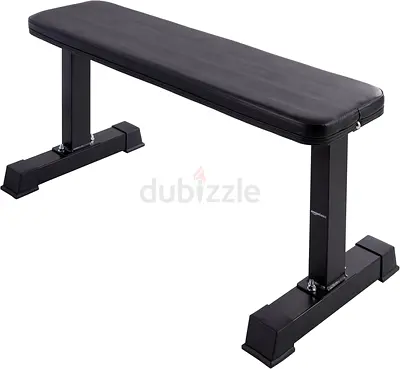 Flat weight bench — sturdy non-adjustable gym bench
