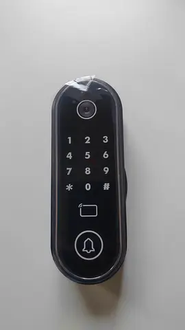 Smart electronic door lock keypad - touch keypad with card and bell icons