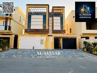 فيلا ممتازه بالحليو2 عجمان طابقين وروف ومسبح خاص السعر شامل الكهرباء والمياة