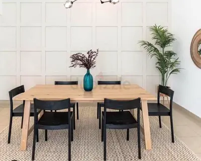 Beautiful Ikea dining table and x6West Elm chairs
