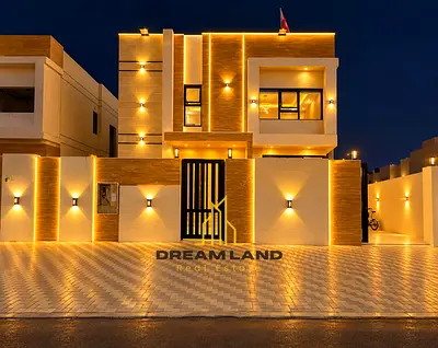 4-Bedroom Villa for Sale in Al Helio, Ajman Villa for Sale in Al Helio The kitchen is equipped with essential appliances and connects directly to th