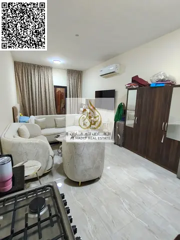 Al-Masa Studio – Balcony – Spacious Al-Jurf 3, next to the Police Club Rent: 3,200 Security Deposit: 500