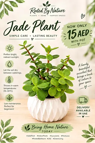 🌿 Jade Plant for Only AED 15! 🪴