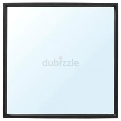 Large Square Wall Mirror with Black Frame 65x65cm