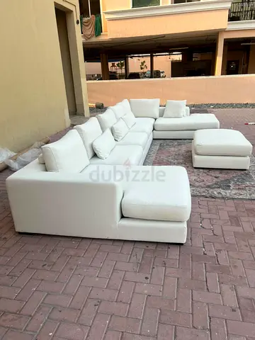 Marina home feather 🪶 filled U Shape Sofa Beige