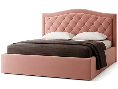 Pink Upholstered Queen Bed with Storage and Tufted Headboard