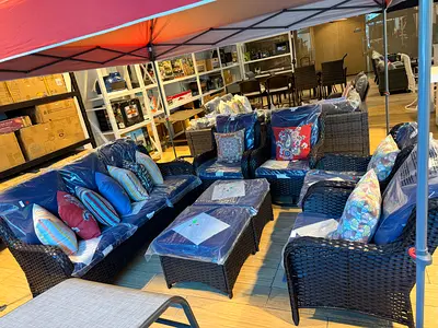 Oreille Brown 8-Piece Wicker Outdoor Patio Conversation Sofa Set