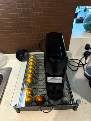 Nespresso Capsule Coffee Machine with Pod Rack