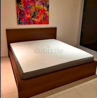 IKEA malam bed with mattress King size bed