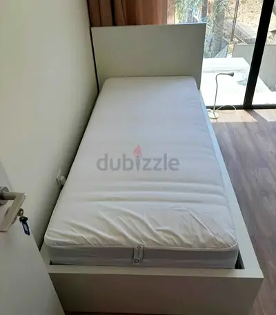Ikea single size bed with mattress