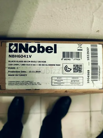 Nobel NBH6041V 60cm Built-in Black Glass Hob - Brand New
