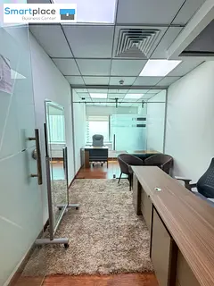 Furnished Offices for Rent in Business Bay | With 1 cabin & View | Free DEWA, Chiller & Wi-Fi