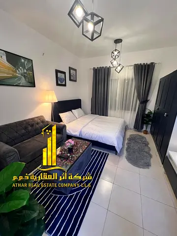 Luxury second-occupancy studio with separate kitchen and open view. Fully furnished. ✨ Ajman, Al J