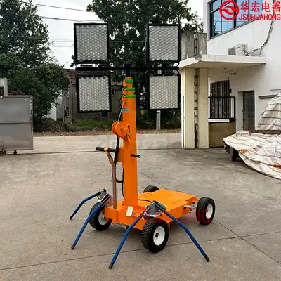 Portable LED Mobile Light Tower on Towable Trailer - Heavy Duty
