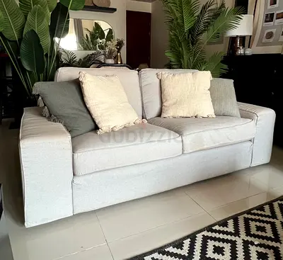 Light grey IKEA Kivik 2-seater sofa with removable covers