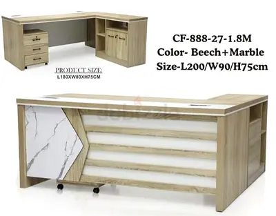 Brand new L Shape wooden Office Managers Table 200  cm