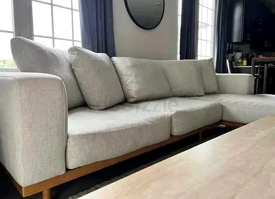 West Elm L shape Sofa Beige L other side